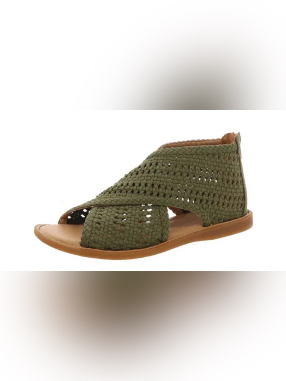 BORN Iwa Mac Woven Gladiator Sandals In Olive Green Sz 6 NWOT